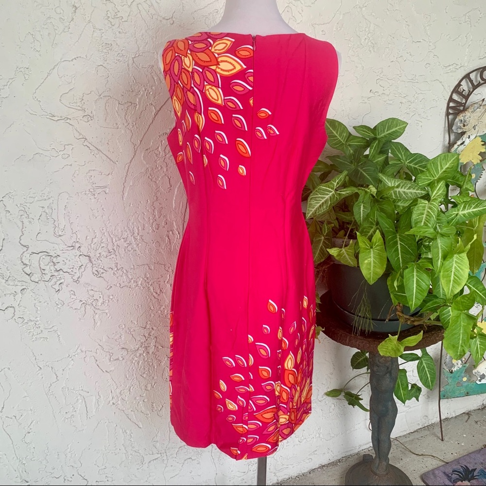 Pink STUDIO I Dress w/Yellow, Orange, White Petals